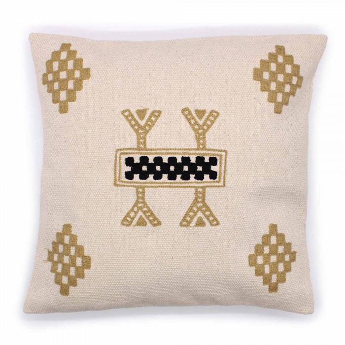 Hand Embroidered Berber style cushion cover